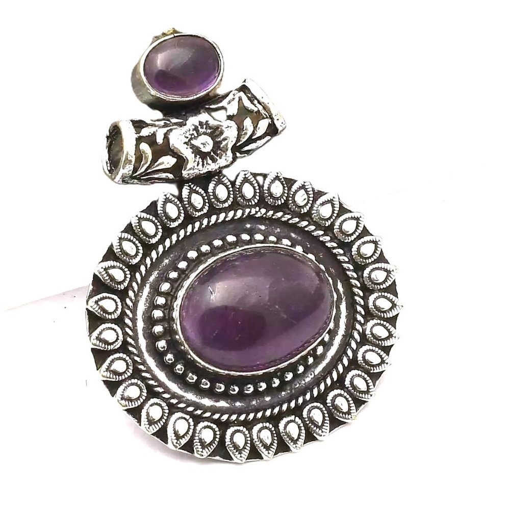 Amethyst Gemstone Sterling Silver Pendant